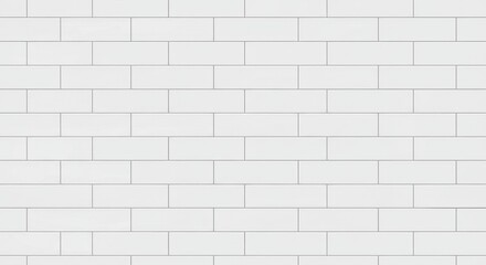 Naklejka premium A seamless pattern of rectangular white tiles arranged in horizontal rows.