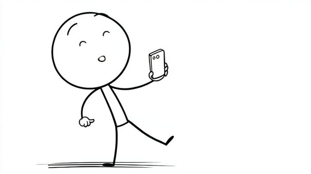 Proud Person Smiling Broadly Displaying Phone