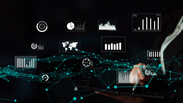 This image showcases an advanced data visualization setup, featuring various graphs and charts, emphasizing the importance of analytics in modern business environments. Xenic
