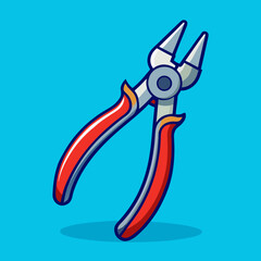 vector illustration of a pliers