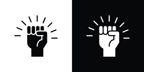Will power icon. simple glyph icon. Vector solid isolated black illustration.