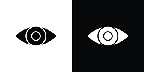 Visible icon. simple glyph icon. Vector solid isolated black illustration.