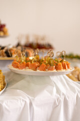 Delightful gourmet appetizers create an inviting atmosphere at a festive gathering with a touch of elegance