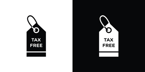 Tax free icon. simple glyph icon. Vector solid isolated black illustration.