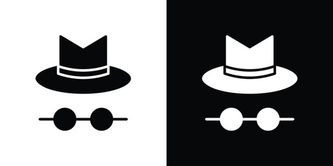 Spy icon. simple glyph icon. Vector solid isolated black illustration.