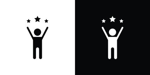 Self confidence icon. simple glyph icon. Vector solid isolated black illustration.