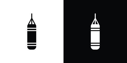 Punching bag icon. simple glyph icon. Vector solid isolated black illustration.