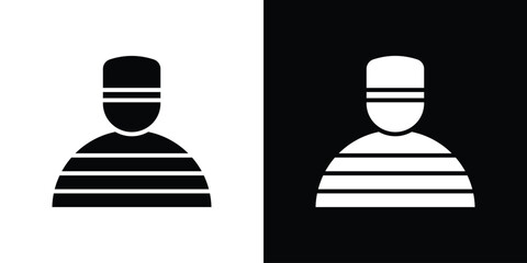 Prisoner icon. simple glyph icon. Vector solid isolated black illustration.
