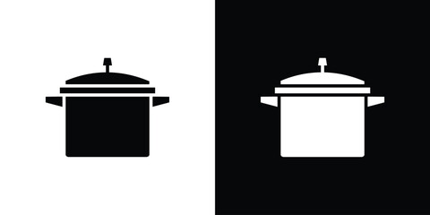 pressure cooker icon. simple glyph icon. Vector solid isolated black illustration.
