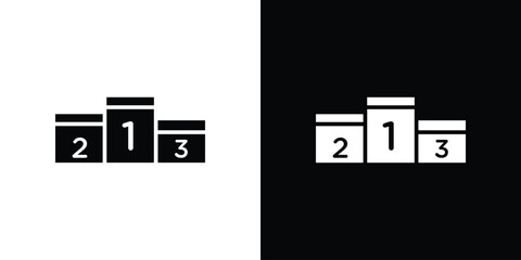 Podium icon. simple glyph icon. Vector solid isolated black illustration.