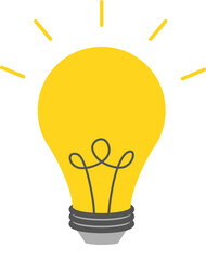 Idea icon with light bulb. Vector illustration
