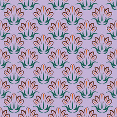 Watercolor seamless pattern with garden flowers. Vintage spring or summer floral pattern. Flower seamless pattern. Botanical art. Wedding floral