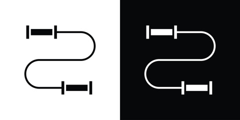 Jump rope icon. simple glyph icon. Vector solid isolated black illustration.