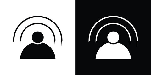 Influencer icon. simple glyph icon. Vector solid isolated black illustration.