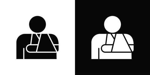 Injury icon. simple glyph icon. Vector solid isolated black illustration.