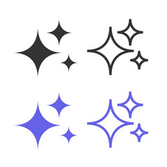 Generate AI sparkle icons trendy style. Machine learning technology, artificial intelligence button for ui ux element, app, website vector 10 eps