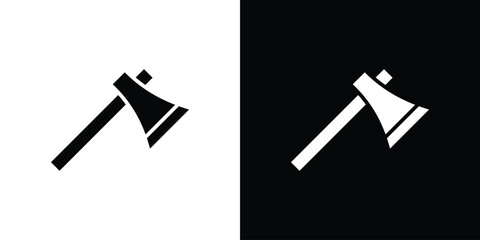 Hatchet icon. simple glyph icon. Vector solid isolated black illustration.