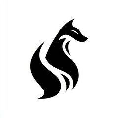 Fototapeta premium Abstract stylized silhouette of a fox.
