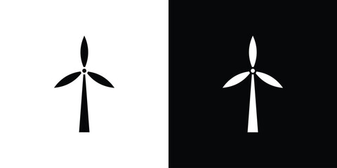 Eolic energy icon. simple glyph icon. Vector solid isolated black illustration.