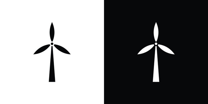 Eolic energy icon. simple glyph icon. Vector solid isolated black illustration.