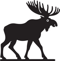 Fototapeta premium Majestic moose illustration in a realistic style isolated on white background