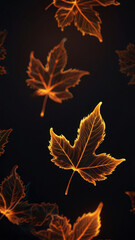 Burning, neon autumn leaves.