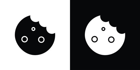 Cookie icon. simple glyph icon. Vector solid isolated black illustration.