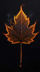 Burning, neon autumn leaves.