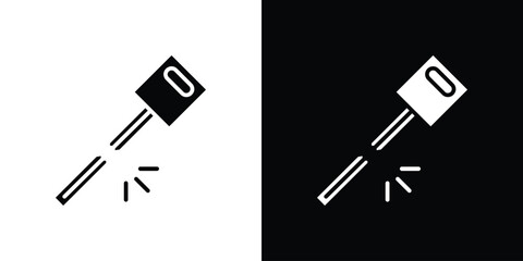 Broken key icon. simple glyph icon. Vector solid isolated black illustration.