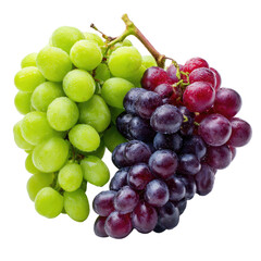 Fototapeta premium Clusters of green and red grapes