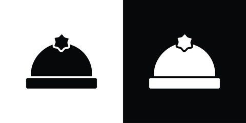 Beanie icon. simple glyph icon. Vector solid isolated black illustration.