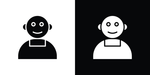 Baby boy icon. simple glyph icon. Vector solid isolated black illustration.