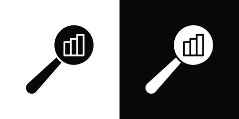 Analysis icon. simple glyph icon. Vector solid isolated black illustration.