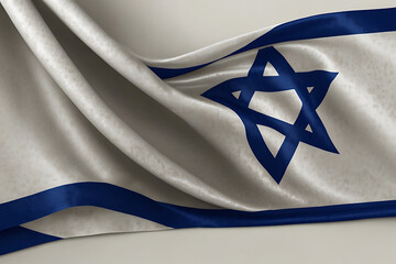 israel flag waving in wind