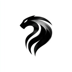 Obraz premium Abstract graphic design of a stylized animal head.