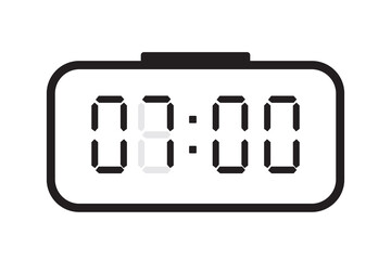 Digital clock, Alarm digital clock, Modern clock, Clock vector, Vector format.  