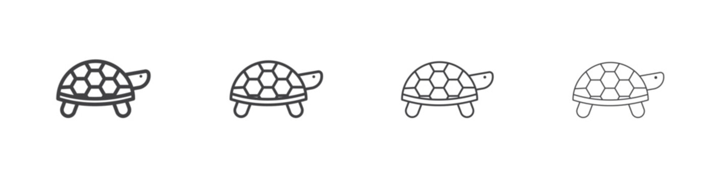 Turtle icon symbol pictogram. outline black style
