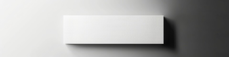 Blank white business card mockup template on a gradient background with a soft shadow