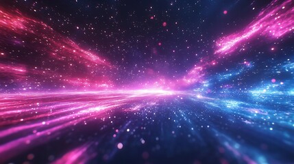 Ethereal fluid light beam in galactic dreamscape view high resolution picture