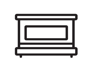 Minimalist headboard concept in elegant outlined vector illustration