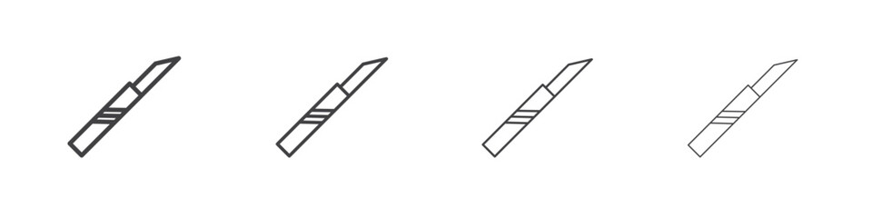 Scalpel icon symbol pictogram. outline black style