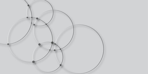 Abstract black and white background. Abstract background in white and gray shadows. Modern geometrical dynamic and seamless abstract white background. Abstract white geometric overlapping circle.