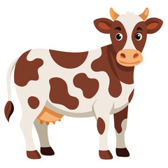 cow cartoon isolated on white