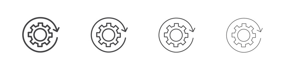 Operation icon symbol pictogram. outline black style