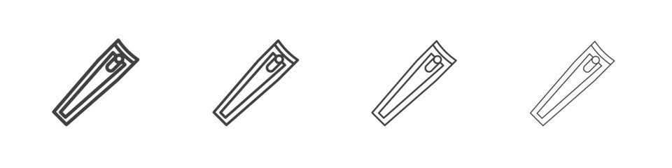 Nail clippers icon symbol pictogram. outline black style