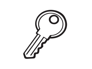 Modern key holder icon featuring clean simple vector lines