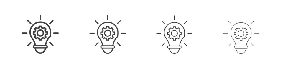 Innovation icon symbol pictogram. outline black style
