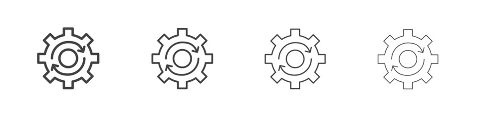 Implementation icon symbol pictogram. outline black style