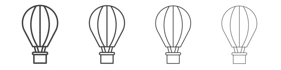 Hot air balloon icon symbol pictogram. outline black style © iconic