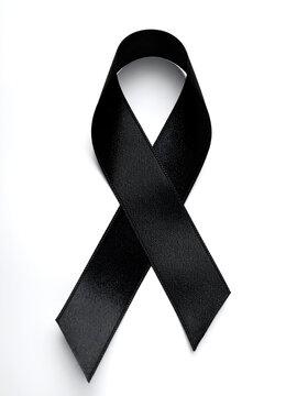lazo negro sobre fondo blanco por el dia europeo de las v&iacute;ctimas del terrorismo